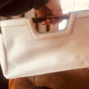 White Faux Leather Purse